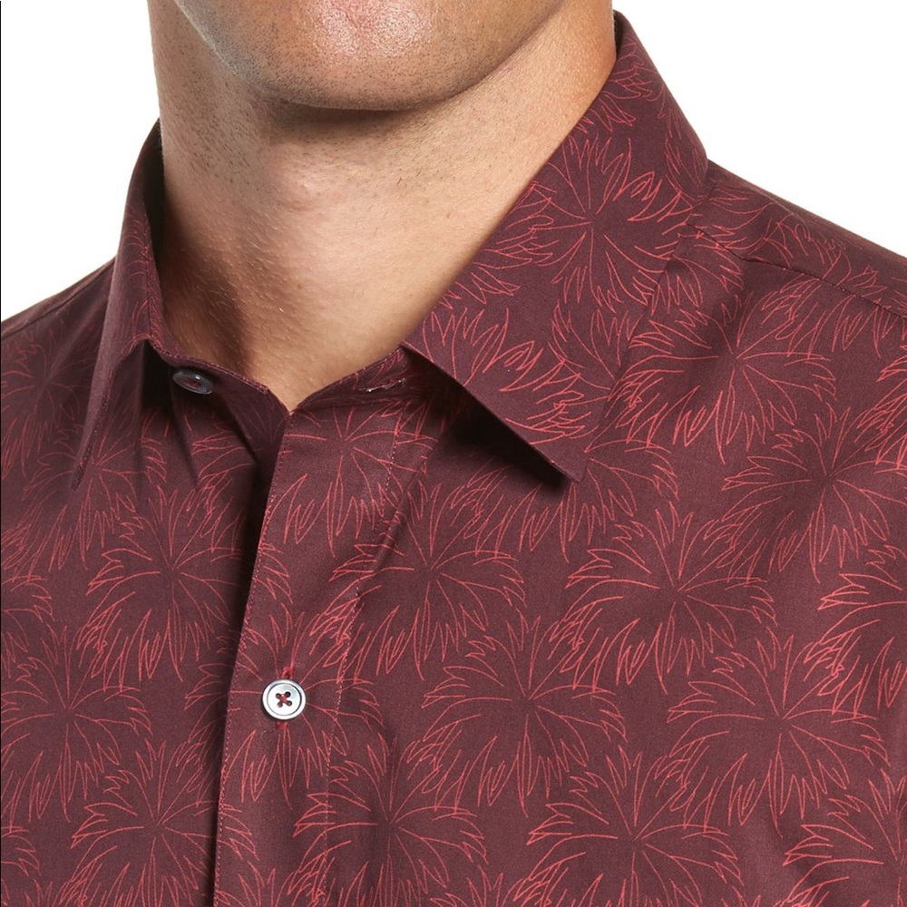 Men’s Zachary Prell SHort Sleeve Palm Print Shirt